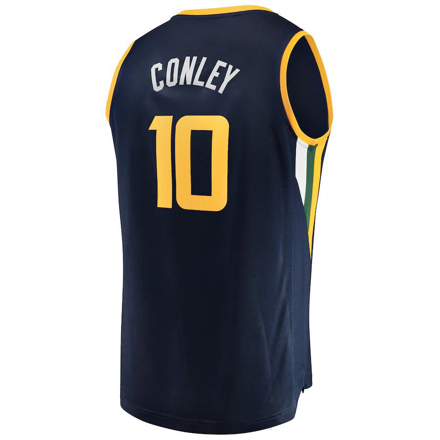 U.Jazz #10 Mike Conley Supporters Branded Fast Break Replica Player Jersey Navy Icon Edition Stitched American Basketball Jersey