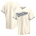 Minnesota Twins Alternate Replica Team Jersey - Cream Stitched Baseball Jersey