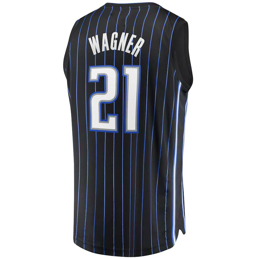 O.Magic #21 Moritz Wagner Supporters Branded  2021-22 Fast Break Replica Jersey  Icon Edition Black Stitched American Basketball Jersey