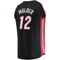 M.Heat #12 Mychal Mulder Supporters Branded 2021-22 Fast Break Replica Jersey Icon Edition Black Stitched American Basketball Jersey
