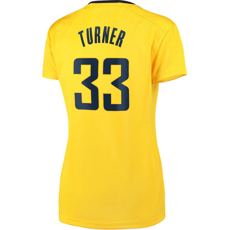 IN.Pacers #33 Myles Turner Supporters Branded Fast Break Player Replica Jersey Statement Edition Gold Stitched American Basketball Jersey