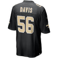 NO.Saints #56 Demario Davis  Black Game Player Jersey Stitched American Football Jersey