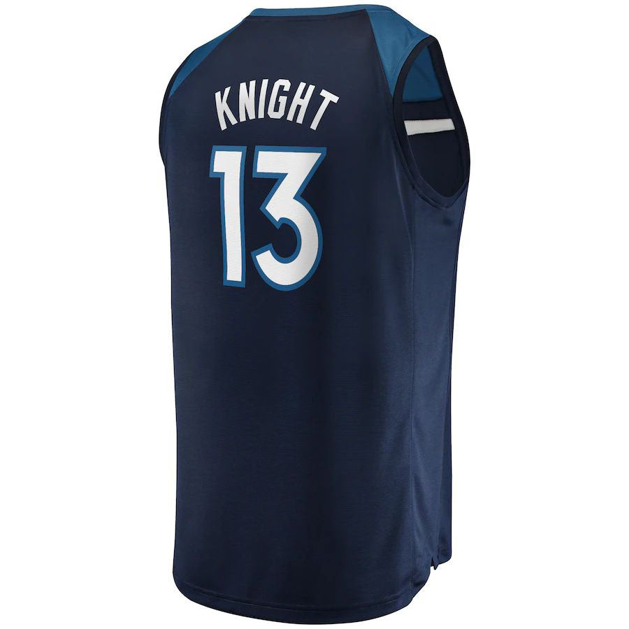 M.Timberwolves #13 Nathan Knight  Supporters Branded 2021-22 Fast Break Replica Jersey Icon Edition Navy Stitched American Basketball Jersey