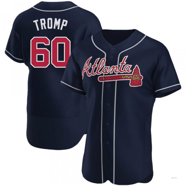 Atlanta Braves #60 Chadwick Tromp Navy Alternate Jersey Stitches Baseball Jerseys