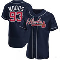 Atlanta Braves #93 William Woods Navy Alternate Jersey Stitches Baseball Jerseys