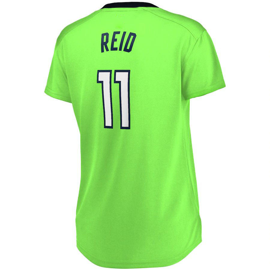 M.Timberwolves #11 Naz Reid Supporters Branded Women's Fast Break Replica Jersey Statement Edition Green Stitched American Basketball Jersey