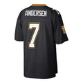 NO.Saints #7 Morten Andersen Mitchell & Ness Black Retired Player Legacy Replica Jersey Stitched American Football Jerseys