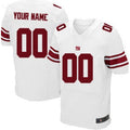 Custom NY.Giants White Elite Jersey Stitched American Football Jerseys
