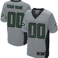 Custom NY.Jets Gray Shadow Elite Jersey American Stitched Jersey Football Jerseys
