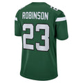 NY.Jets #23 James Robinson Gotham Green Game Player Jersey Stitched American Football Jerseys