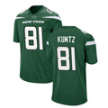 NY.Jets #81 Zack Kuntz Game Jersey - Gotham Green Stitched American Football Jerseys