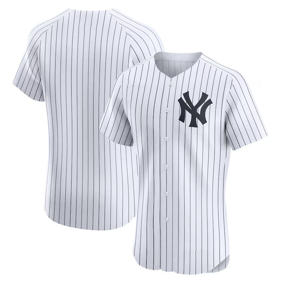 New York Yankees Home Elite Jersey - White Stitched Baseball Jersey