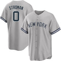 New York Yankees #0 Marcus Stroman Gray Cool Base Stitched Baseball Jersey