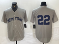 New York Yankees #22 Juan Soto 2021 Grey Field of Dreams Cool Base Stitched Baseball Jersey