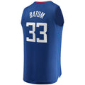 LA.Clippers #33 Nicolas Batum  Supporters Branded 2021-22 Fast Break Replica Jersey  Icon Edition Royal Stitched American Basketball Jersey