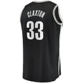 B.Nets #33 Nicolas Claxton Supporters Branded Fast Break Player Jersey Icon Edition Black Stitched American Basketball Jersey