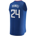 LA.Clippers #24 Norman Powell Supporters Branded 2021-22 Fast Break Replica Jersey  Icon Edition Royal Stitched American Basketball Jersey