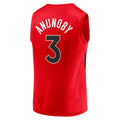T.Raptors #3 OG Anunoby Supporters Branded Fast Break Replica Jersey Red Icon Edition Stitched American Basketball Jersey
