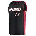 M.Heat #77 Omer Yurtseven Supporters Branded  2021-22 Fast Break Replica Jersey Icon Edition Black Stitched American Basketball Jersey