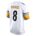 P.Steelers #8 Aaron Rodgers White Game Stitched American Football Jerseys