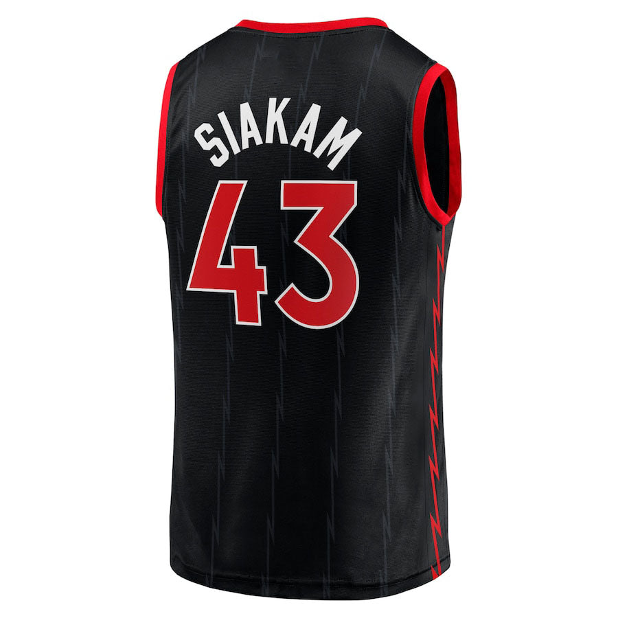 T.Raptors #43 Pascal Siakam Supporters Branded 2020-21 Fast Break Replica Jersey  Black Statement Edition Stitched American Basketball Jersey