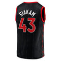 T.Raptors #43 Pascal Siakam Supporters Branded 2020-21 Fast Break Replica Jersey  Black Statement Edition Stitched American Basketball Jersey