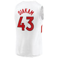 T.Raptors #43 Pascal Siakam Supporters Branded 2020-21 Fast Break Replica Player Jersey Association Edition White Stitched American Basketball Jersey