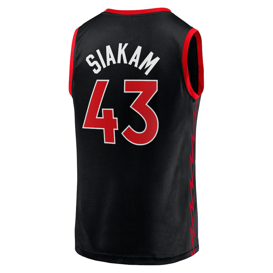 T.Raptors #43 Pascal Siakam Supporters Branded  Fast Break Player Jersey  Black Statement Edition Stitched American Basketball Jersey