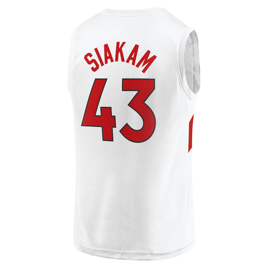 T.Raptors #43 Pascal Siakam Supporters Branded  Fast Break Replica Jersey Association Edition White Stitched American Basketball Jersey