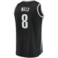 B.Nets #8 Patty Mills Supporters Branded 2021-22 Fast Break Replica Jersey Icon Edition Black Stitched American Basketball Jersey