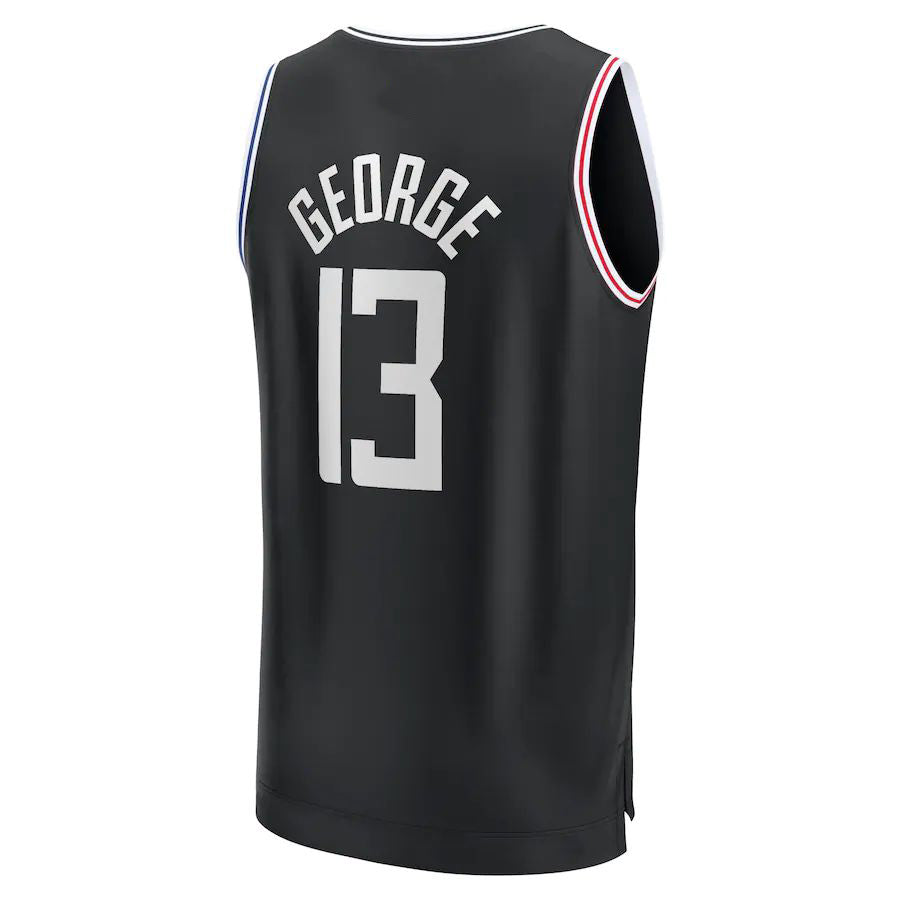 LA.Clippers #13 Paul George Supporters Branded 2022-23 Fastbreak Jersey City Edition Black Stitched American Basketball Jersey