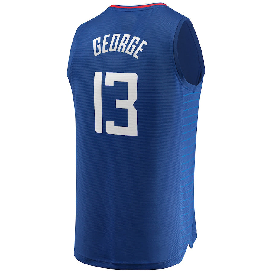 LA.Clippers #13 Paul George  Supporters Branded Fast Break Player Jersey Icon Edition Royal Stitched American Basketball Jersey