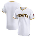 Pittsburgh Pirates Home Elite Jersey - White Stitched Baseball Jersey