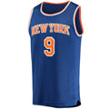 NY.Knicks #9 RJ Barrett Supporters Branded Replica Fast Break Jersey Blue - Icon Edition Stitched American Basketball Jersey