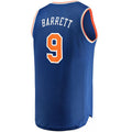 NY.Knicks #9 RJ Barrett Supporters Branded Replica Fast Break Jersey Blue  Icon Edition Stitched American Basketball Jersey