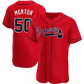 Atlanta Braves #50 Charlie Morton Red Alternate Jersey Stitches Baseball Jerseys