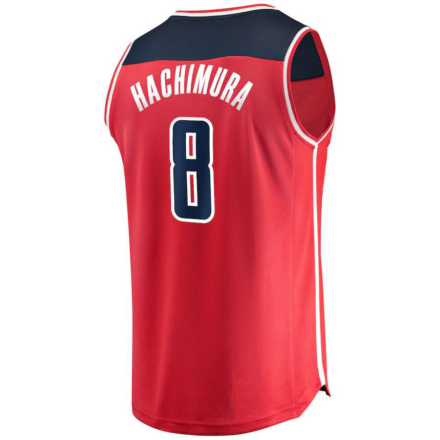 W.Wizards #8 Rui Hachimura Supporters Branded Replica Fast Break Jersey Red Icon Edition Stitched American Basketball Jersey