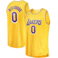 LA.Lakers #0 Russell Westbrook Supporters Branded 2020-21 Fast Break Player Jersey Gold Icon Edition Stitched American Basketball Jersey