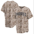 San Diego Padres USMC Alternate Replica Team Jersey - Camo Stitched Baseball Jersey