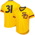 San Diego Padres #31 Dave Winfield Mitchell & Ness Cooperstown Collection Mesh Batting Practice Jersey - Gold Stitched Baseball Jersey