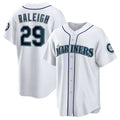 Seattle Mariners #29 Cal Raleigh Home Replica Jersey - White Stitched Baseball Jersey