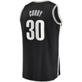 B.Nets #30 Seth Curry Supporters Branded 2022-23 Fast Break Replica Jersey Black Icon Edition Stitched American Basketball Jersey