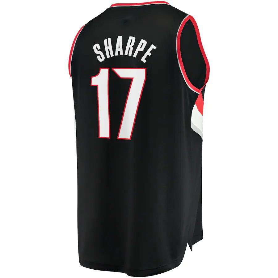 P.Trail Blazers #17 Shaedon Sharpe Supporters Branded 2022  Draft First Round Pick Fast Break Replica Jersey  Icon Edition  Black Stitched American Basketball Jersey