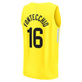 U.Jazz #16 Simone Fontecchio Supporters Branded 2022-23 Fast Break Replica Player Jersey Icon Edition Yellow Stitched American Basketball Jersey