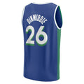 D.Mavericks #26 Spencer Dinwiddie Supporters Branded 2022-23 Fastbreak Jersey City Edition Blue Stitched American Basketball Jersey