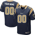 Custom LA.Rams Navy Blue Elite Jersey American Stitched Jersey Football Jerseys