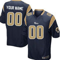 Custom LA.Rams Navy Blue Game Jersey American Stitched Jersey Football Jerseys