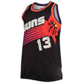 P.Suns #13 Steve Nash Mitchell & Ness Big & Tall 1996-97 75th Anniversary Diamond Swingman Jersey Black Stitched American Basketball Jersey