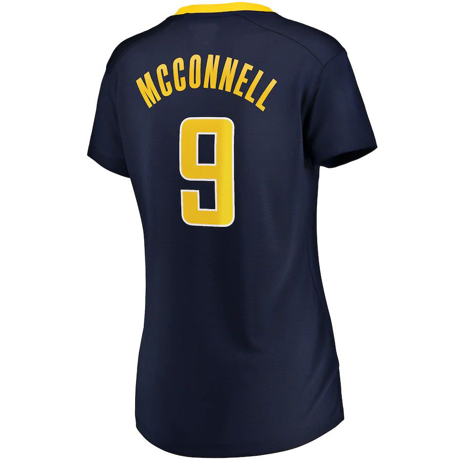 IN.Pacers #9 T.J. McConnell Supporters Branded Women's Fast Break Player Replica Jersey Navy Icon Edition Stitched American Basketball Jersey