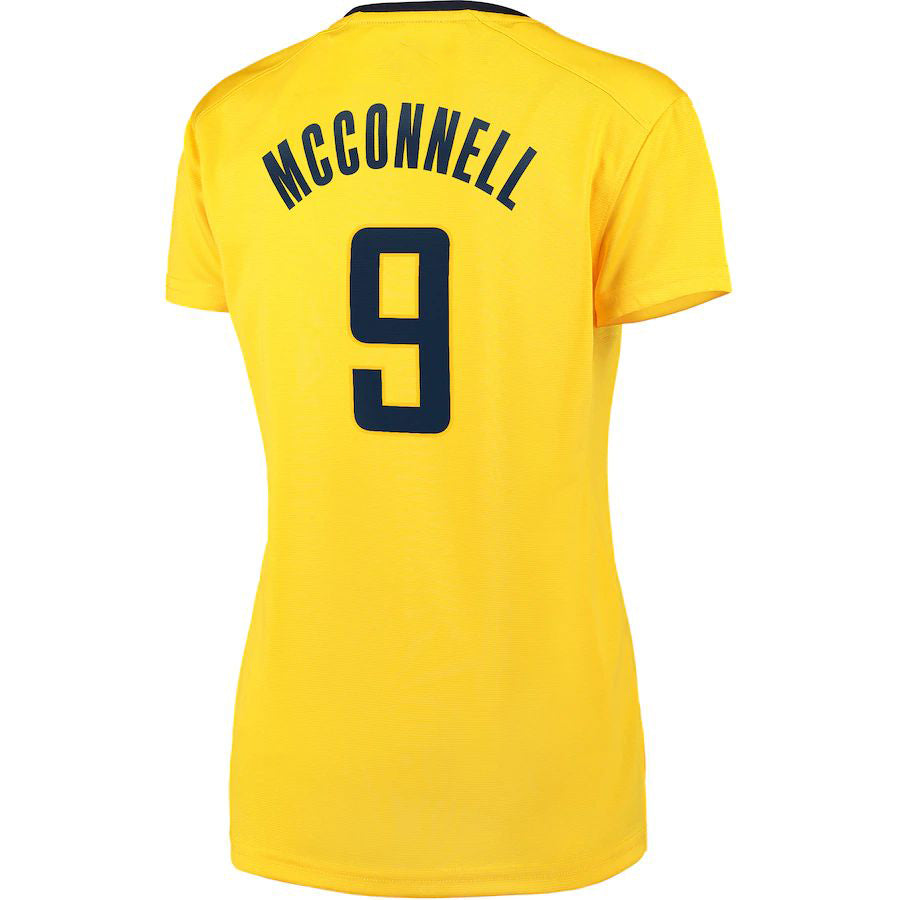 IN.Pacers #9 T.J. McConnell Supporters Branded Women's Fast Break Player Replica Jersey Statement Edition Gold Stitched American Basketball Jersey
